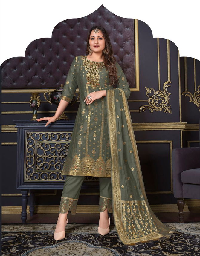 Lily And Lali Silk Kari 2 Latest Designer Festival Wear Kurti Pant With Dupatta Collection
